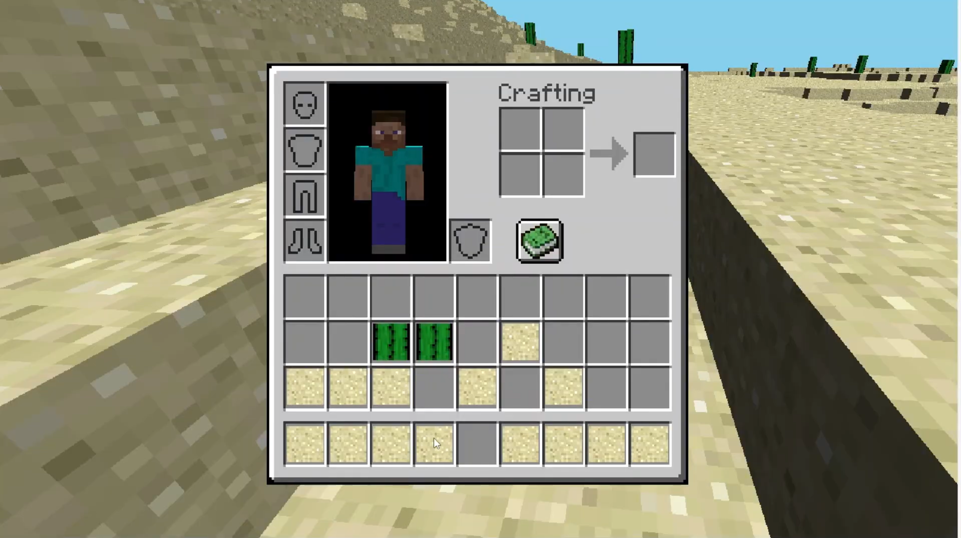 Example of player inventory